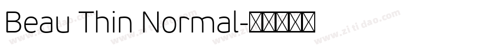 Beau Thin Normal字体转换